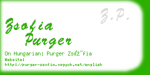 zsofia purger business card